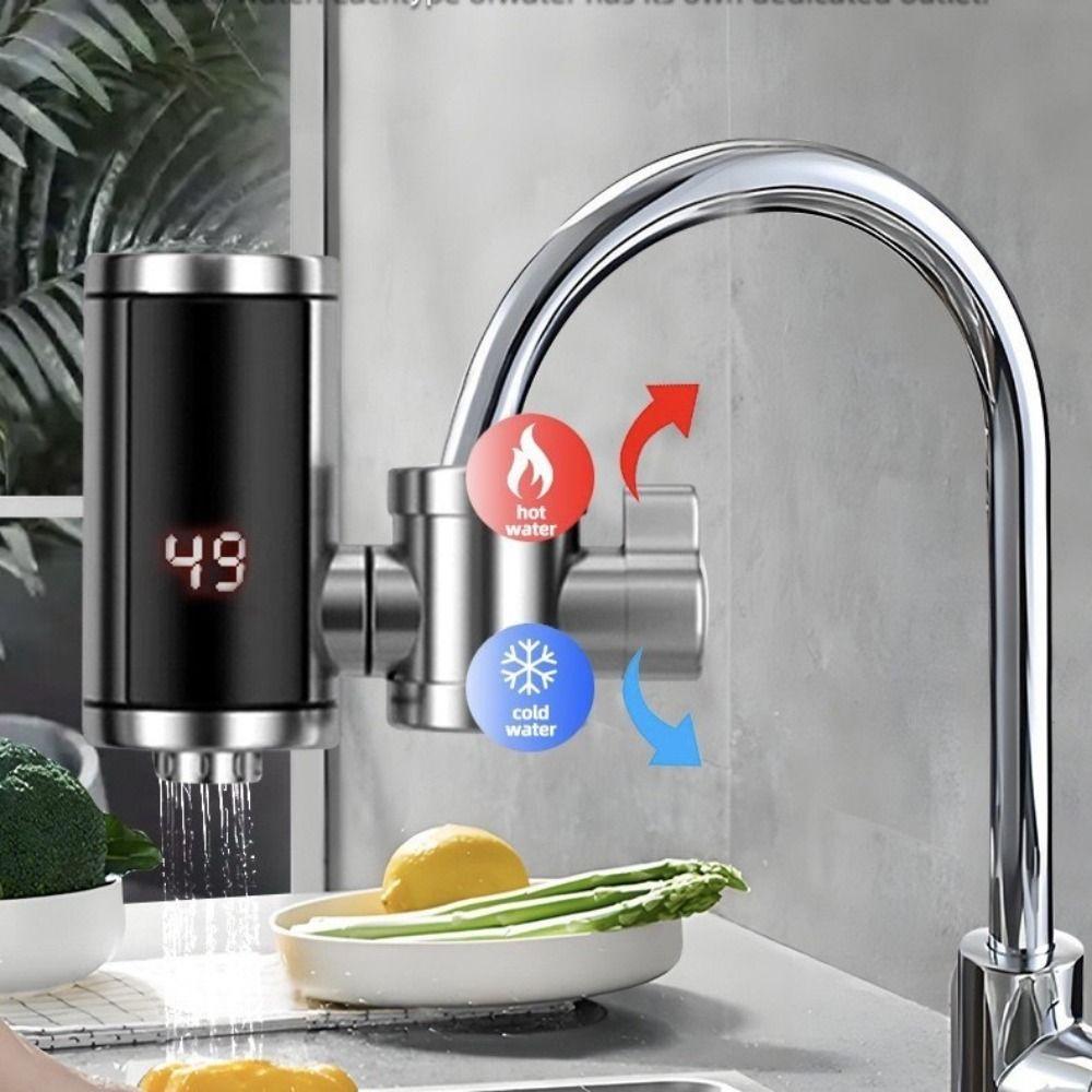 Digital Display Instant Water Heater 3000W Fast Heating Electric Hot Water Tap Kitchen