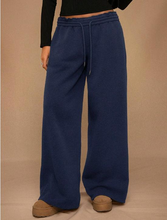 Women's Loose Wide-Leg Sports Casual Long Pants - 12 Colors, European & American Autumn/Winter Collection