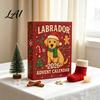 Christmas Tree Hanging Decor 2026 Labrador Advent Calendar 24 Days 2D Flat Acrylic Dog Ornaments Countdown Collectible Cute Festive Pendants
