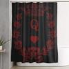 Queen Of Hearts Shower Curtain Bathroom Polyester Waterproof Bath Curtains With Hooks