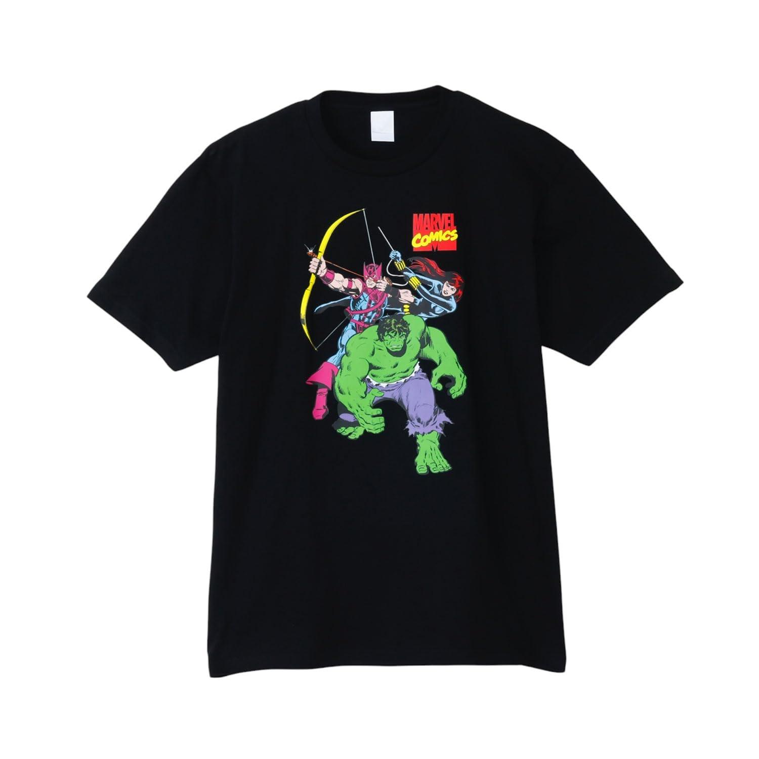 

Small Planet Marvel 50 Design L Size Black T-Shirt 7_Hulk_Black Widow_Hawkeye S чёрный