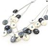 Les Trésors De Lily [C5035] - Designer Necklace 'Kilimanjaro' Gray Beige