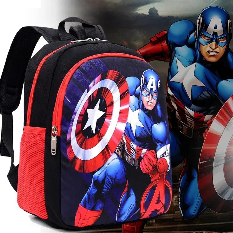 Marvel Bags Spider Man Iron Man Backpack Children Cartoon Captain America Kindergarten School Bag For Boys Schoolbag Gift