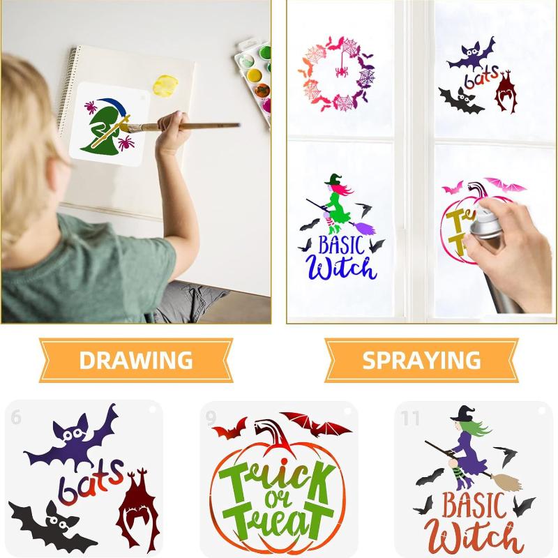 New Styles, Halloween Theme Park, Hollowed Out Templates, Ghost Pumpkins, Spider Webs, Witches, Graffiti Patterns, DIY Painting Templates