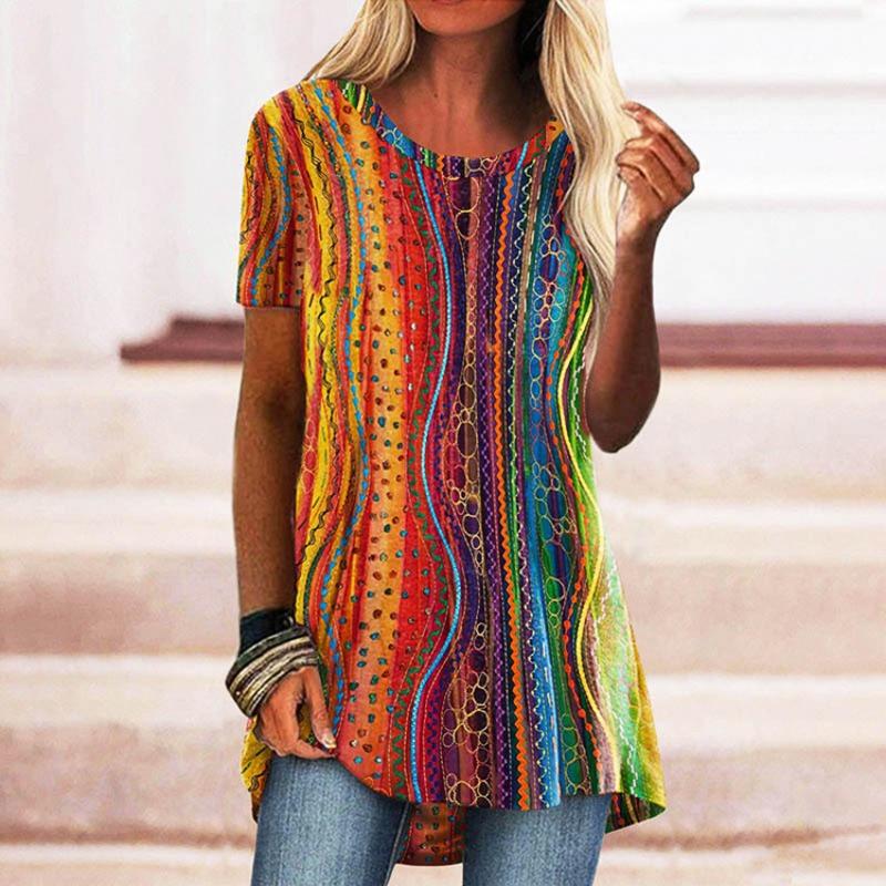 IHUASU Women's Fashion Casual Long Sleeve O-Neck Blouses & Shirts