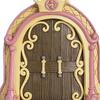 2 Pieces 1/12 Fairy Tale Door Ornament Dollhouse Decor DIY Accs Presents Miniature Scene Party