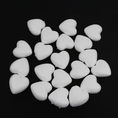 20 pezzi 60 mm bianco modellismo artigianale polistirolo espanso polistirolo amore cuore ornamenti fai da te