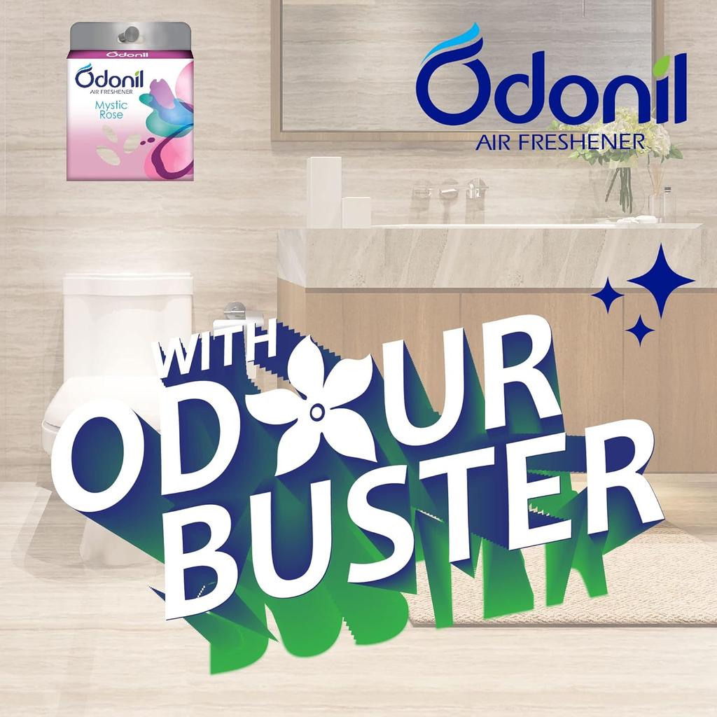 Odonil Bathroom Air Freshener Blocks 192g (48gX4) Mixed Floral Scents Long Lasting
