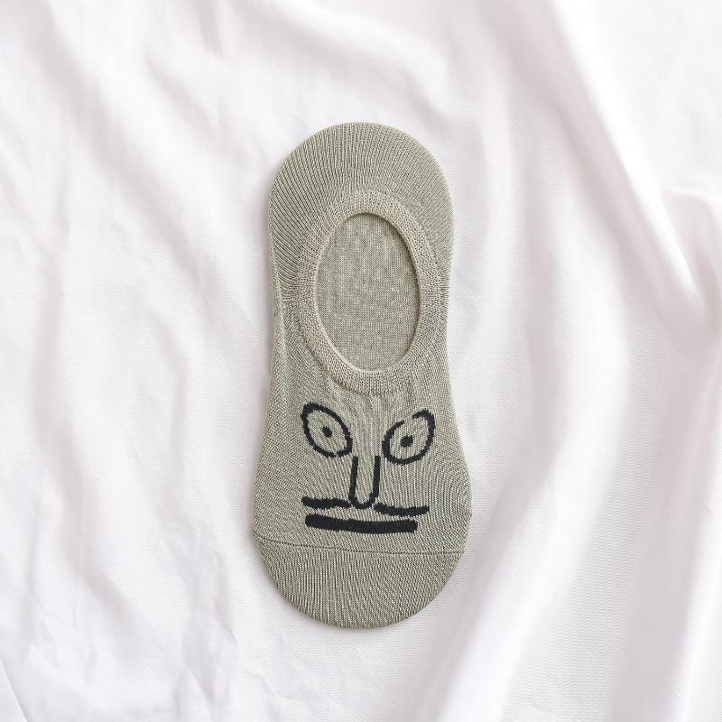 

Женские весенне-летние новые милые силиконовые носки-невидимки с колледжским стилем, против скольжения 1 pair