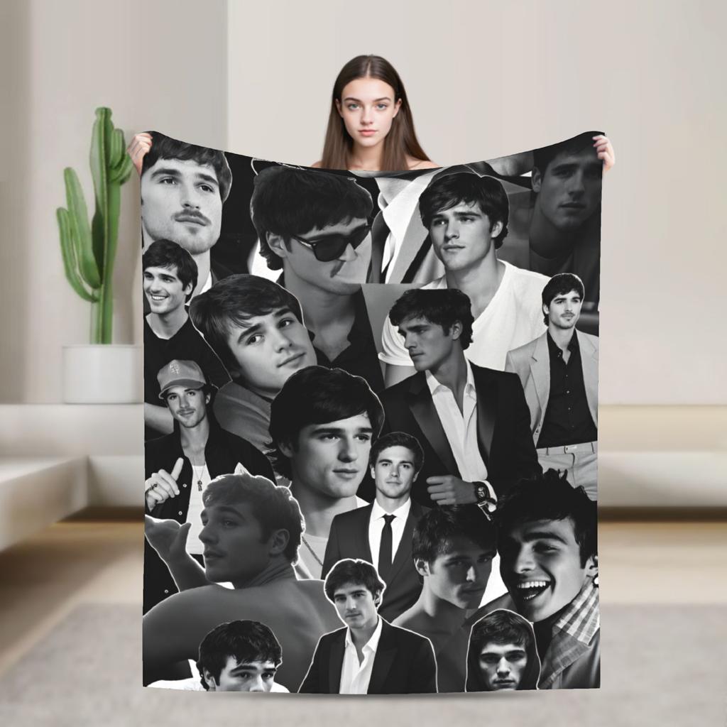 Jacob Elordi Blankets Quality Soft Warm  Throw Blanket Winter Travel Office Couch Bed Print Bedspread