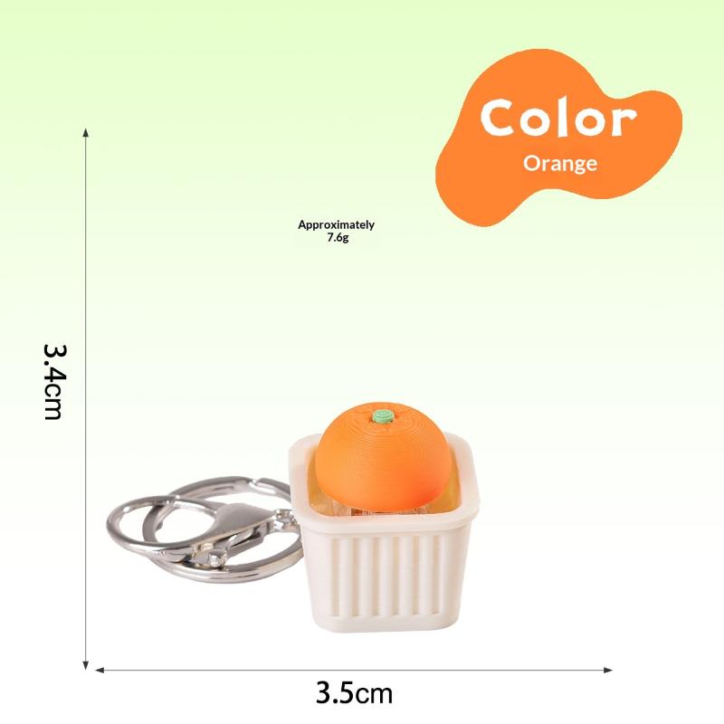 Fidget Toy Keychain 1Pcs 3D Vegetable Fruit Design Non-Lighted Soft Stress Reliever for Outdoor Travel Backpack Accessory