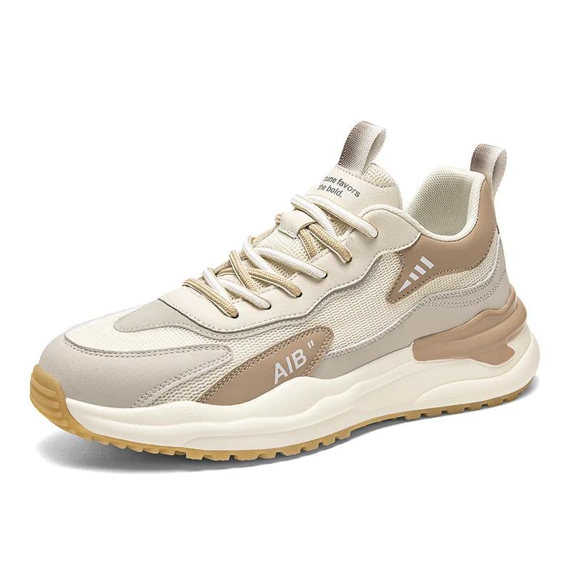 Fashion Men Sneakers Lace-up Male Sport Running Shoes Large Size Breathable Vulcanized Summer Thick Bottom Canvas Casual Shoes