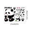 1Pc Motorcycle Bicycle Decal Helmet Car Waterproof Decals Lovely Pandas Night Sign Stickers Creative Exterior Decor Accessories