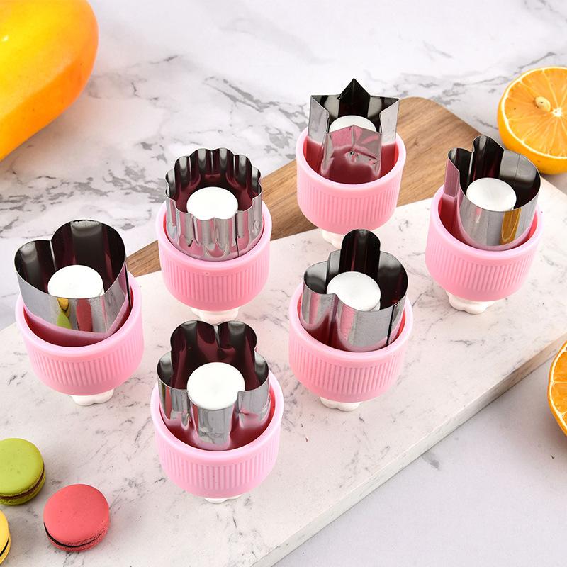5/6Pcs Pressed Fruit Printing Cutting Die Butterfly Noodle Flower Cutter Stainless Steel Vegetable And Fruit Biscuit Cutting Die