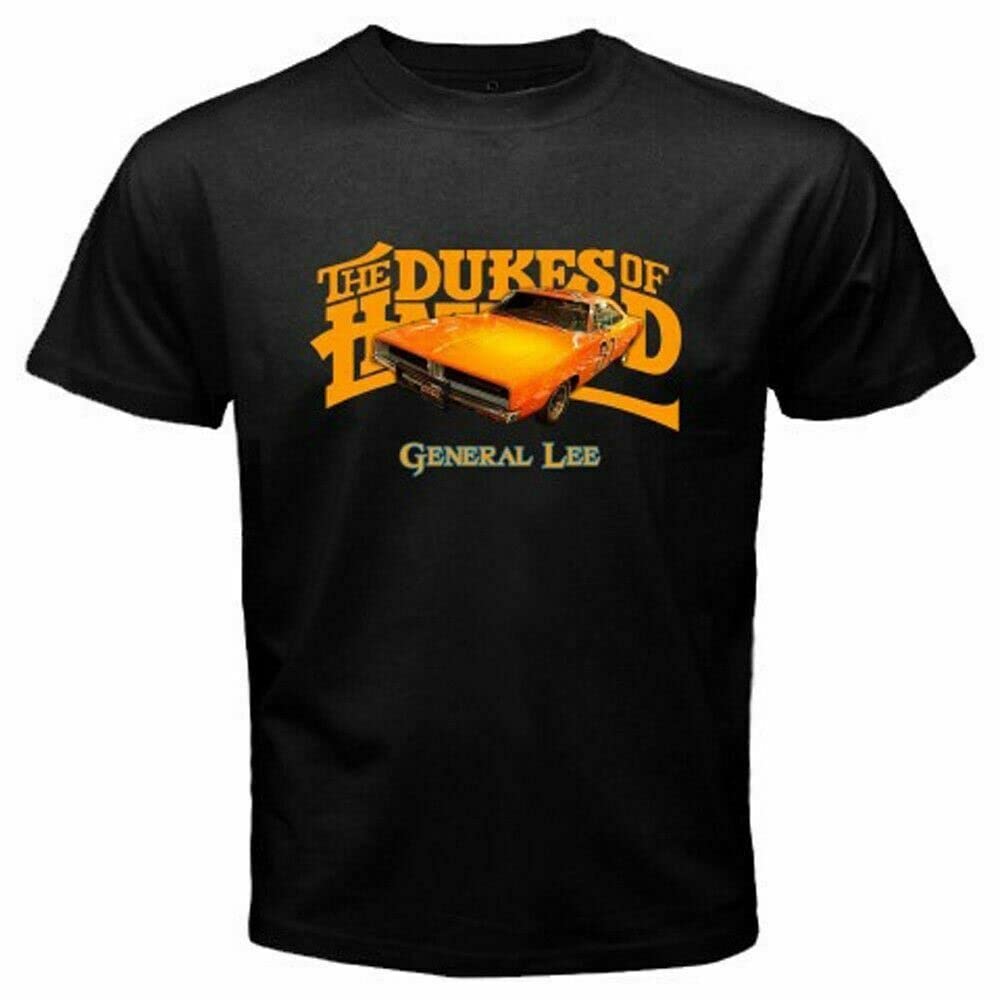 Tshirt Dukes of Hazzard General Lee Car New Cotton Tee Black New Mens T-Shirt 3XL
