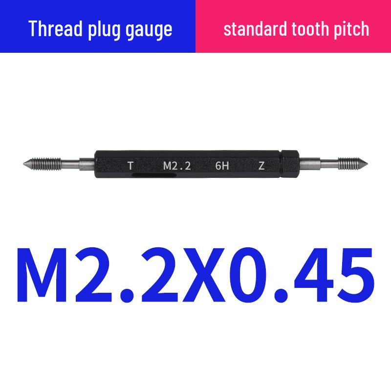 Metric 6H Thread Plug Gauge Go-No-Go Inspection Tool with Pointed Flat Head, M1-20