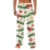 Men's Casual Christmas Print Plush Pajama Pants Sleepwear for Holiday