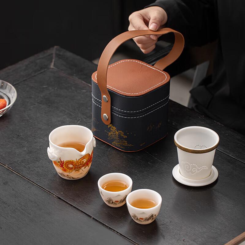 

Sushiceramics Master Wang Wenke Dragon Auspicious Travel Tea Set