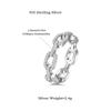 Classic Chain Design Wedding Fine Jewelry 925 Silver Moissanite Finger Rings for Women Fashion Daily Jewelry Gifts