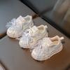 2025 Spring and Summer Classmates Little Girl Sweet Cartoon Sports Casual Shoes Korean Version Sweet Lace Edge Girls Board Shoes