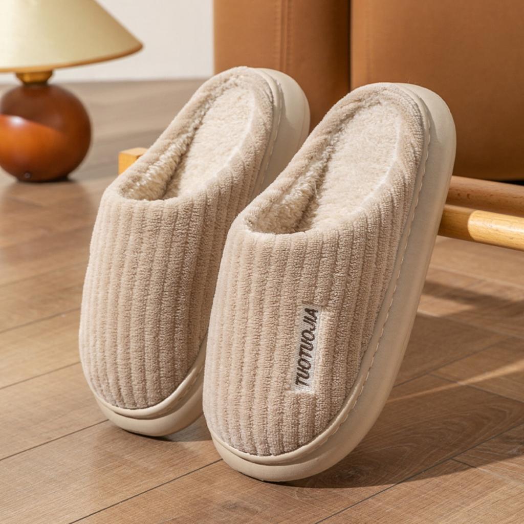Cotton Slippers, Indoor Slippers, Thermal Slippers, Non Slip Shoes, Plush, Couple Cotton Slippers