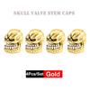 DSYCAR 4Pcs/Set Valve Caps for Tires Skull Style Universal Stem Valve Caps Attractive Dustproof Car Accessories Stem Caps1