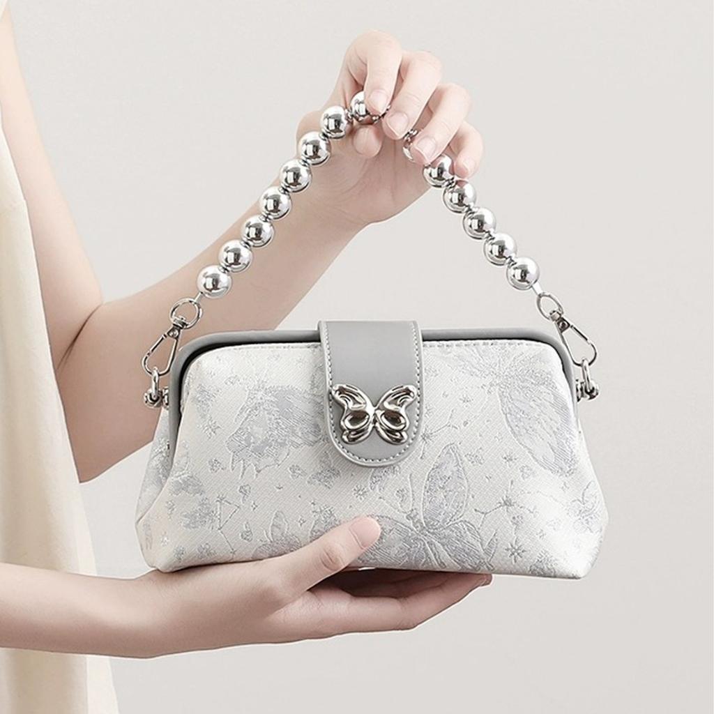 VENE HOLY Neue Luxusmode Nationaler Stil Bestickte Einzel-Schultertasche Umhängetasche Clip-Tasche