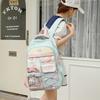 Mochila escolar ins japonesa nueva de alto valor fresca y dulce mochila con empalme de color contrastante estudiantes de secundaria mochila ligera de viaje