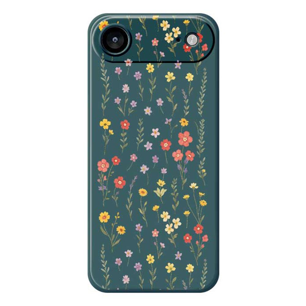 For iPhone 17 Air Case Flowers and Grass Pattern Printing Straight Edge TPU Phone Back Cover
