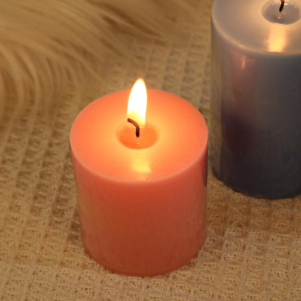 Classic Simple Colorful Cylindrical Scented Candle Home Non-romantic Wedding Long Pole Wax Set
