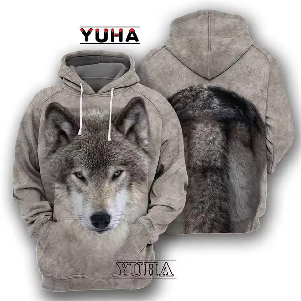

Men s Animal Wolf 3D Printed Hooded Outdoor Classic Hoodie Cosplay Casual Y2K Sweatshirts Tops 6XL