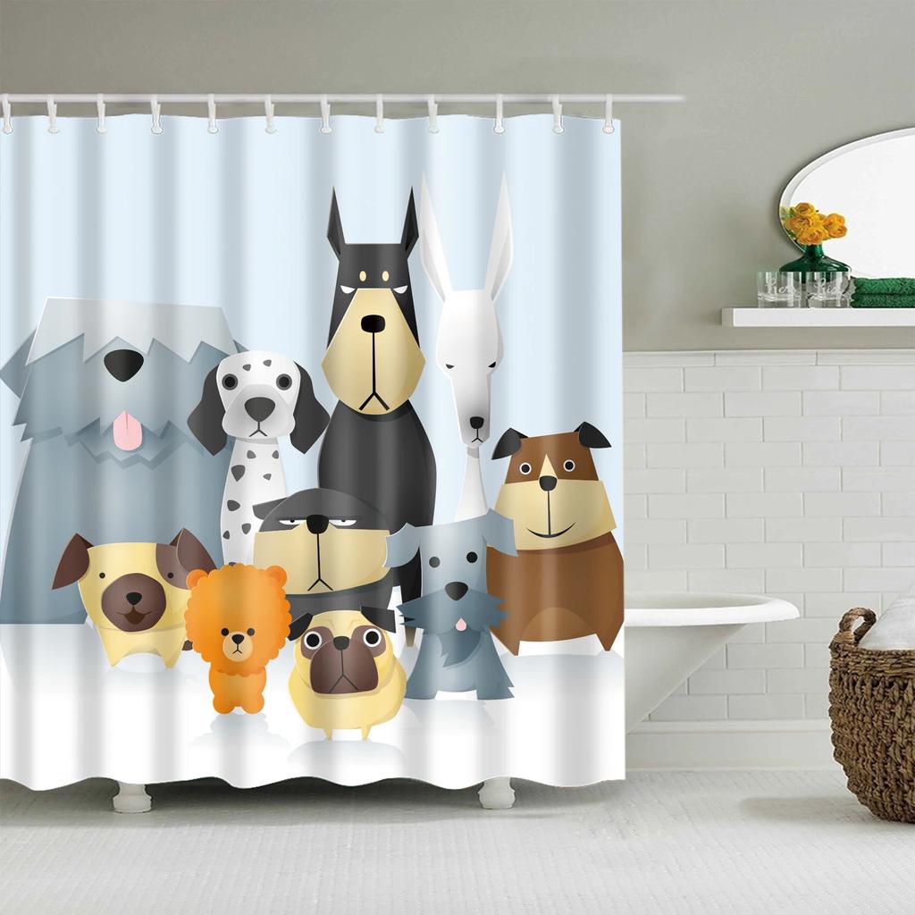 Wild Animals Bath Curtains Lion Leopard Cat Bathroom Decorative Shower Curtains Bathtub Decoration Bath Curtains