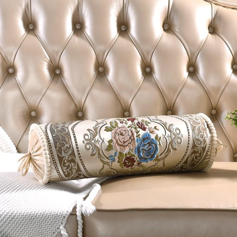 European Cylindrical Candy Pillowcases Adult Neck Support Pillow Covers Buckwheat Cushion Covers Orthopedic Cervical Pillowcase