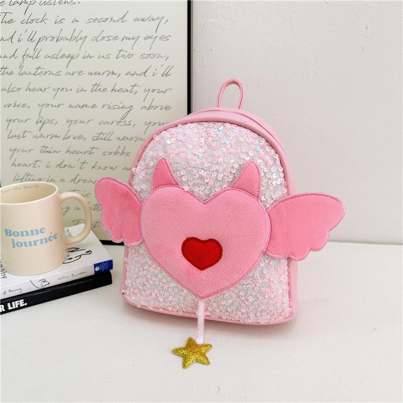 Stylish And Functional Kids Backpack With Angel Wings Perfect For School Adventures