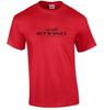 T-shirt in Cotone Rossa con Logo Nero Etihad Airways Compagnia Aerea degli Emirati Arabi Uniti