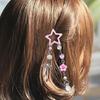 Charming Star Hair Clip Accessories Sturdy Star Hair Clip with Heart Bowknot Accent Adds A Cute Touch To Any Outfit