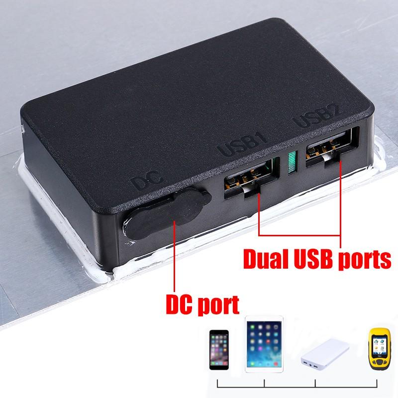 Solar Power Generation System Dual USB 40W Solar Panel+2000W Power Inverter+10A Solar Controller