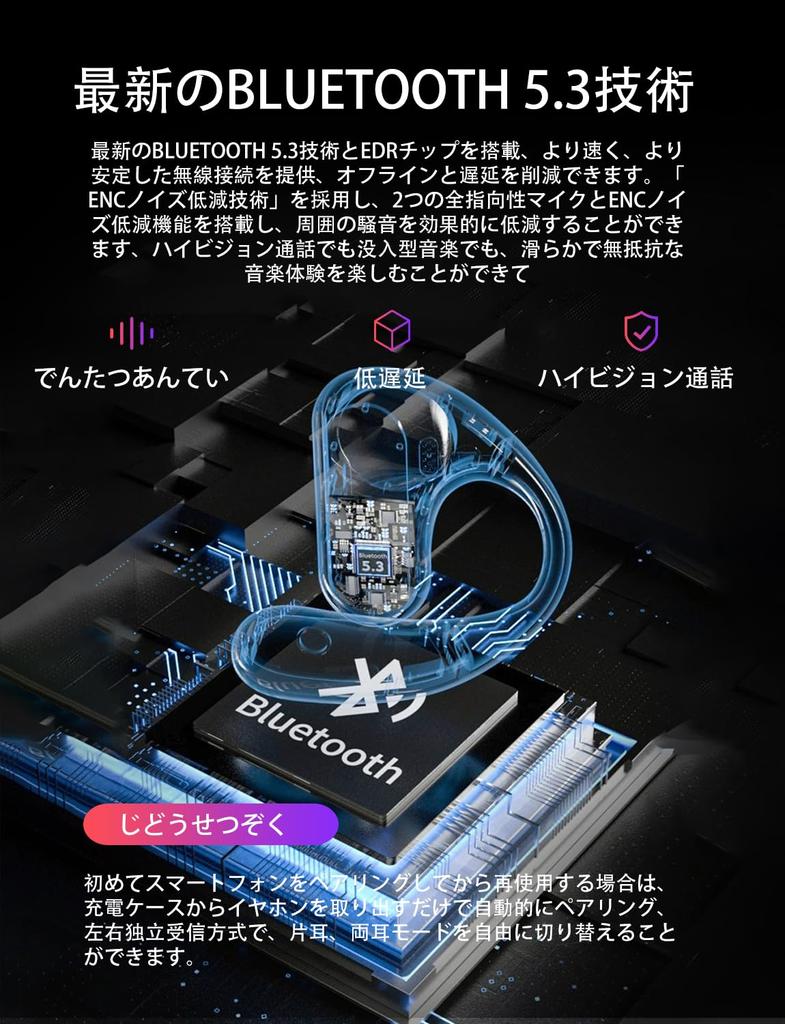 First True OWS Bluetooth Wireless Air Conduction Bone Conduction Binaural Noise Sound Leakage Touch LED True Wireless Sound Automatic No Pressure Even