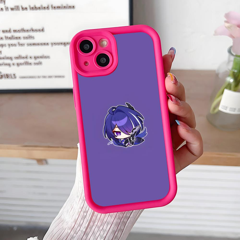 HSR Acheron Thicken TPU Mobile Phone Case for iPhone 17 16 15 14 13 12 11 Air Pro Max Plus Colorful Cover