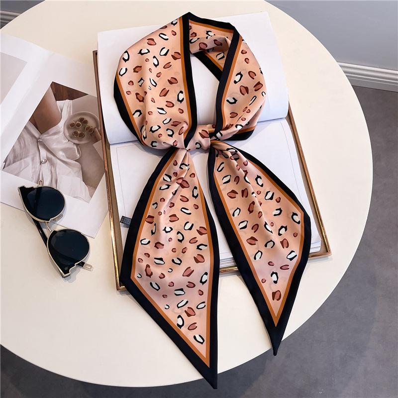 Luxury Summer Silk Shawl Square Scarf for Women Satin Hijab Fashion Wraps Neckerchief Female Hair Bands Ribbon Headband Bandana