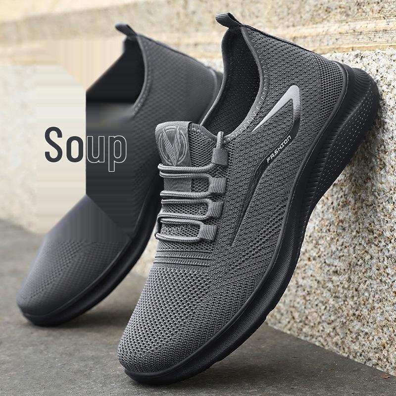 Herren Leichte Atmungsaktive Flyknit Sneaker - Übergröße, Sommer Casual, Geruchsneutral