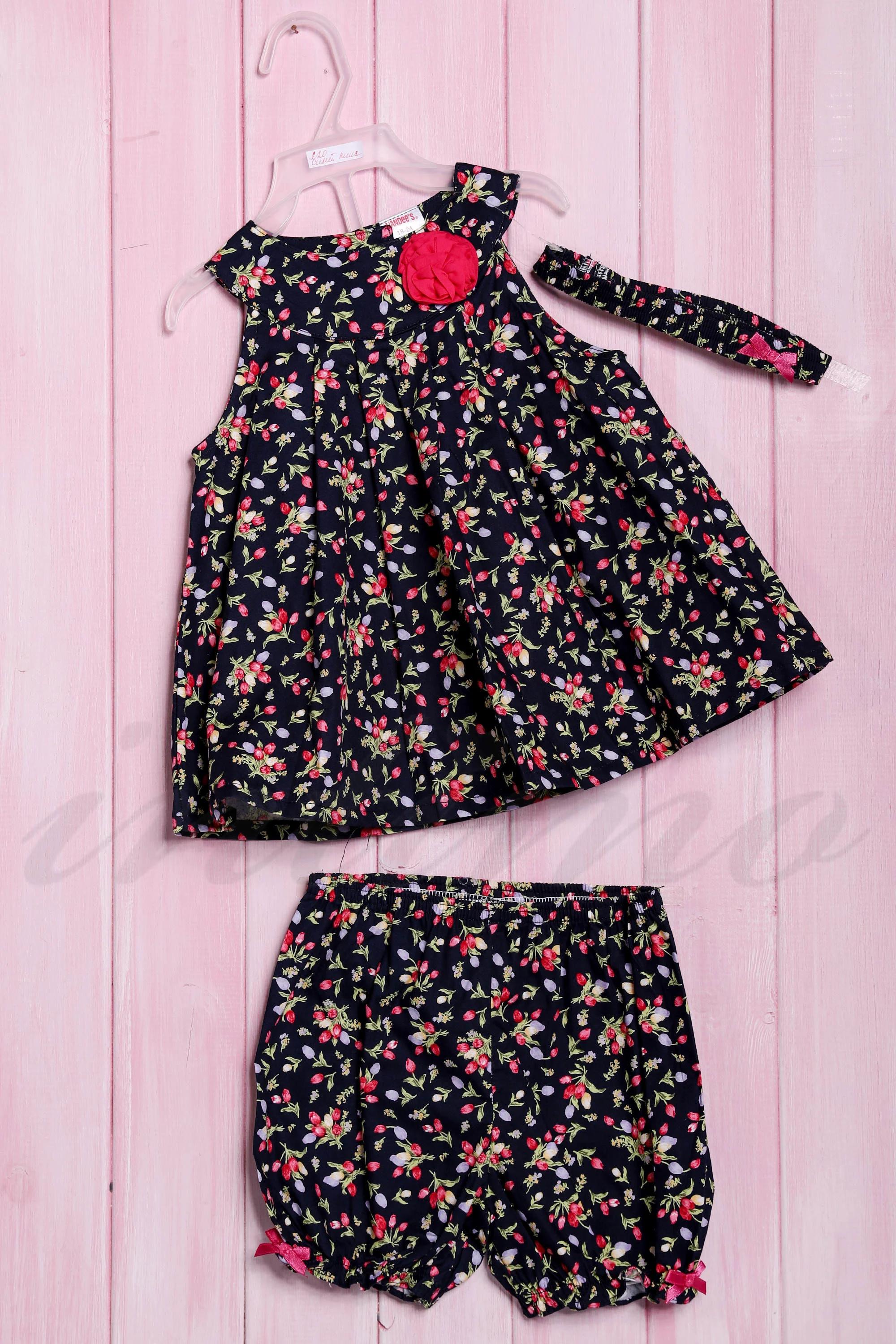 

комплект: сукня, шортики та пов язка Wandees (56189) 86-92(cm) різнокольорові кольору