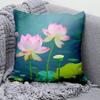 Car Living Room Sofa Cushion Cover Luxury Home Decoration Pillow Cover Chinese Style Lotus Koi Pattern