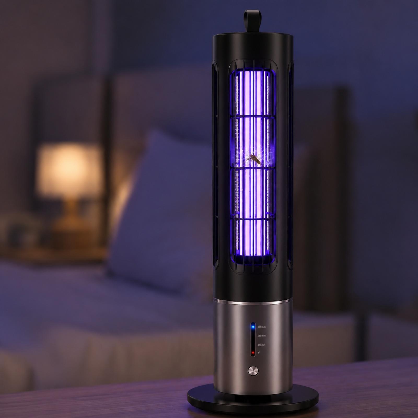 

Portable USB Mosquito Killer Lamp Electric Insect Trap Outdoor Use UV Light Mosquito Zapper Desktop Mosquito Repellent Device one size чёрный