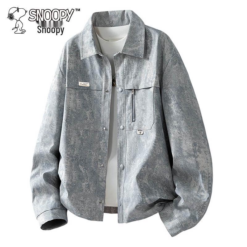 

SNOOPY Men s American Retro Casual Lapel Jacket L