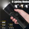 High Power LED Flashlight White Laser Telescopic Zoom Torch COB Light Rechargeable Outdoor Tactical Hand Lamp Camping Lantern