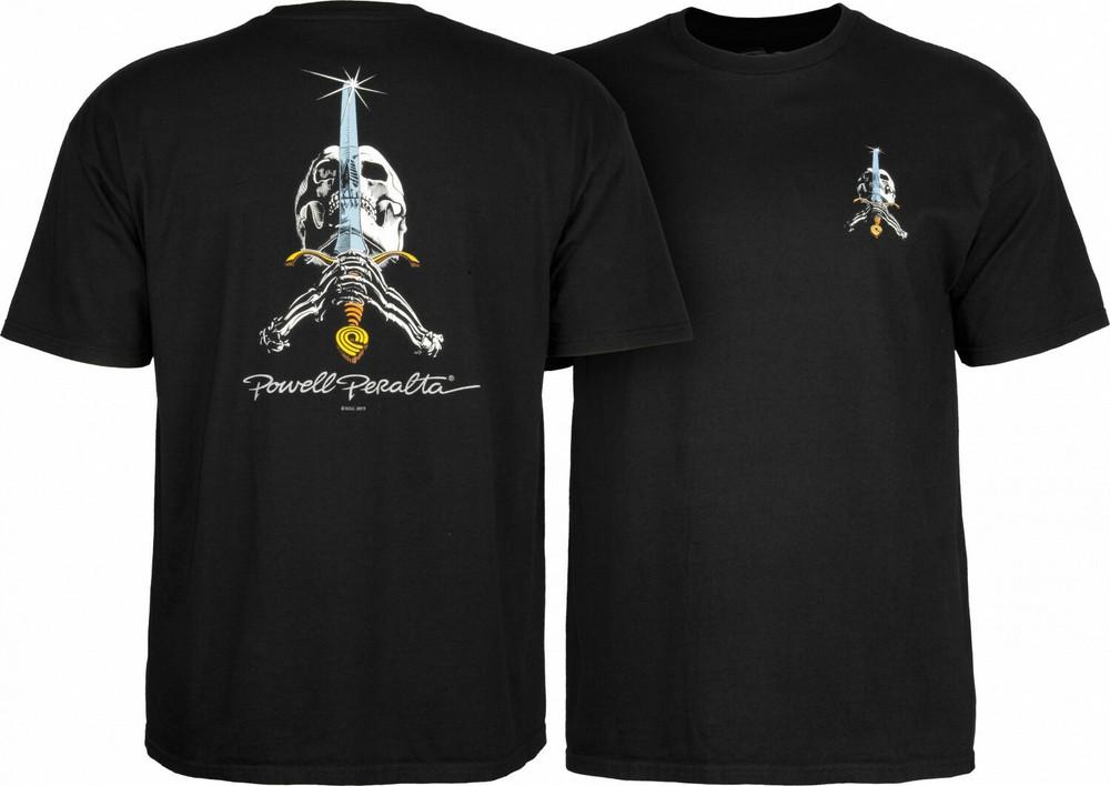 

Powell Peralta SKULL AND SWORD Skateboard T Shirt BLACK Unisex T-Shirt XXXL