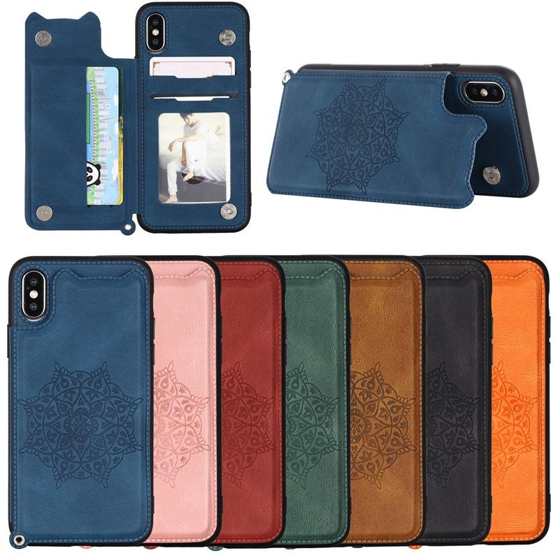 Cover in Pelle Slim Fit Per Samsung Galaxy S10 S20 S21 Fe S22 Plus Ultra Note 10 20 Lite Portafoglio Scomparti per Carte Antiurto a Libro