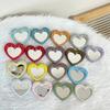 Solid Color Love Mirror Mobile Phone Airbag Holder Paste Retractable Portable Makeup Mirror Desktop Holder Lazy Ring