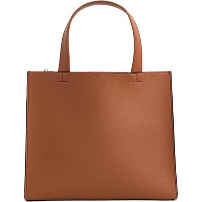 Small Tote Bag with Hidden IC Card Pocket On the Mini Tote Simple Pass Bag for Men and Brown Bottom, Bag, Handbag, Leather, Design, Case,